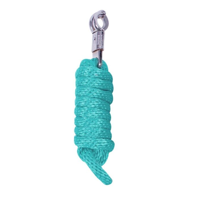 Halstertouw met paniekhaak QHP Turquoise 2 meter