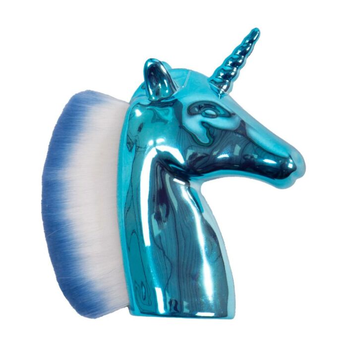 Hoofdborstel QHP Unicorn Blauw