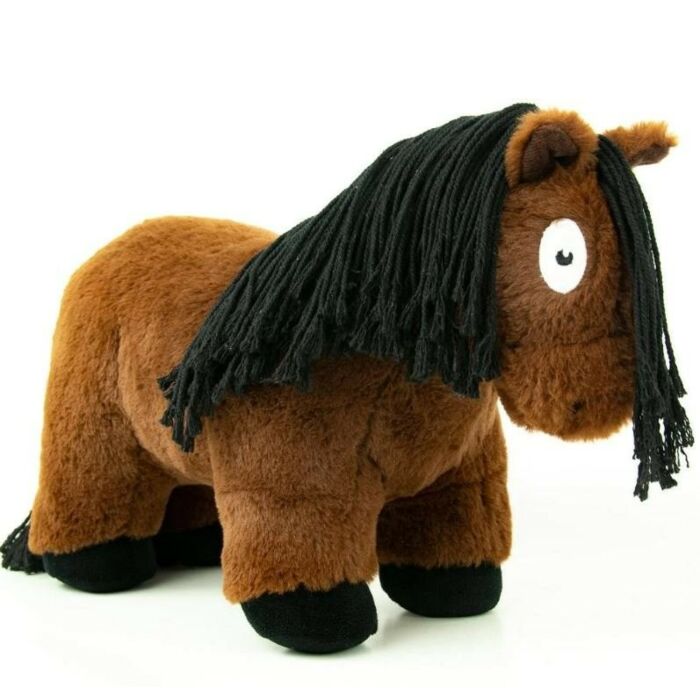 Knuffel Crafty Ponies Bruin Zwart manen Knuffel Crafty Ponies Bruin Zwart manen