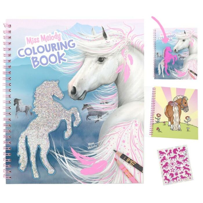 Kleurboek met pailletten Miss Melody Kleurboek met pailletten Miss Melody