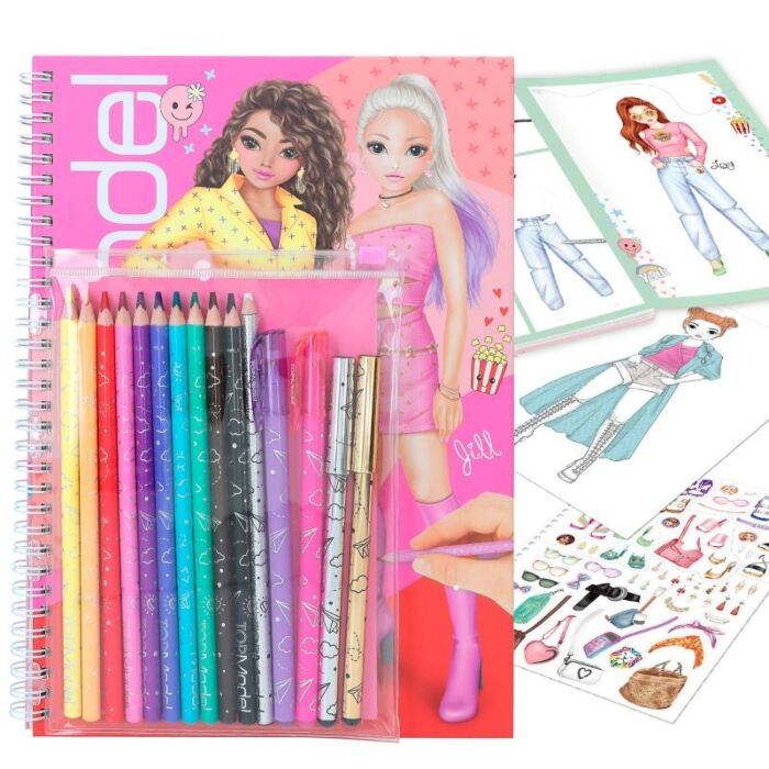 Kleurboek met kleurpotloden TOPModel Kleurboek met kleurpotloden TOPModel