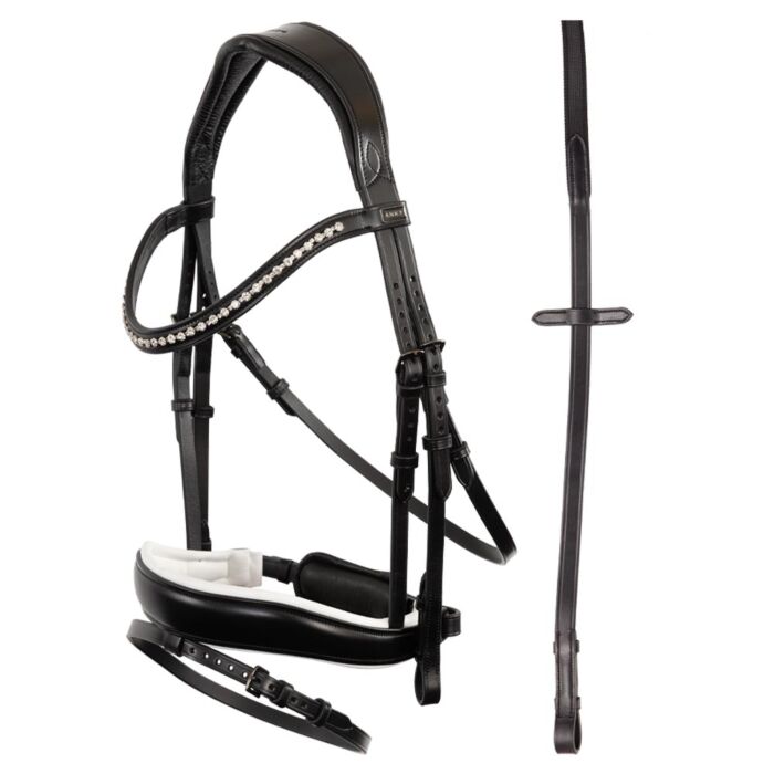 Hoofdstel Anky Pullback Zwart/Wit Full Hoofdstel Anky Pullback Zwart/Wit Full