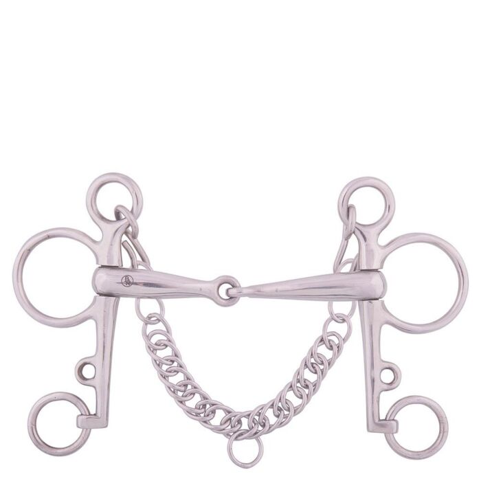 Br Pelham Enkelgebroken Massief Rvs 18mm 12,5 cm Br Pelham Enkelgebroken Massief Rvs 18mm 12,5 cm