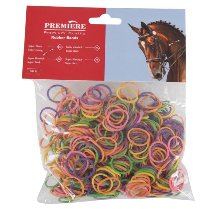 Invlechtelastiekjes Premiere Multicolor 500 stuks