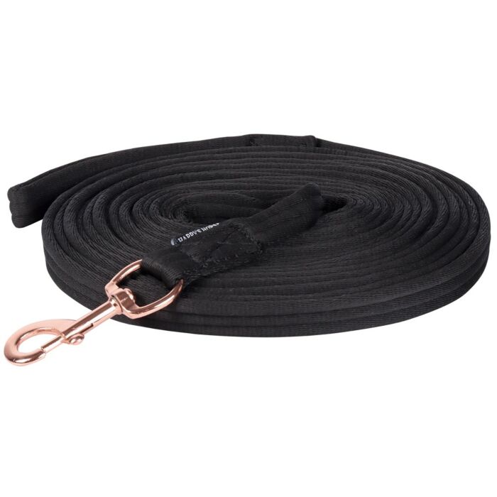 Longeerlijn Harry's Horse Soft Rosegold Zwart