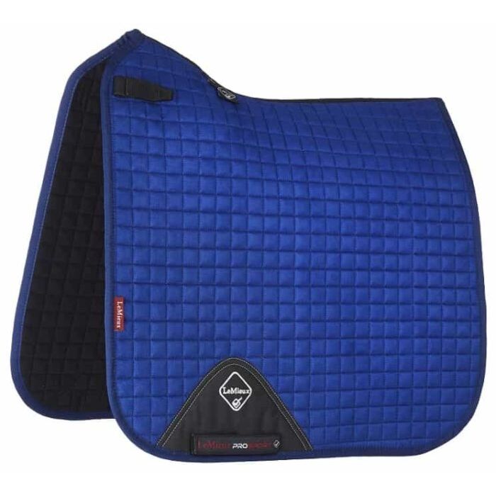 Zadeldekje LeMieux Luxury Dressage Square Benneton Blue blauw L Zadeldekje LeMieux Luxury Dressage Square Benneton Blue blauw L