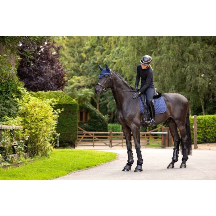 Zadeldekje dressuur LeMieux Crystal Suede Navy L Zadeldekje dressuur LeMieux Crystal Suede Navy L