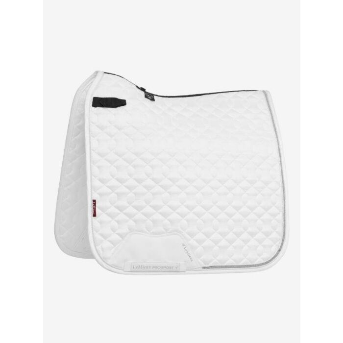 Zadeldekje dressuur LeMieux Crystal Suede White L Zadeldekje dressuur LeMieux Crystal Suede White L