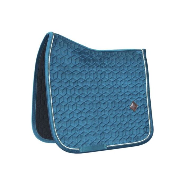 Zadeldekje Dressuur Kentucky Velvet blauw/groen Full