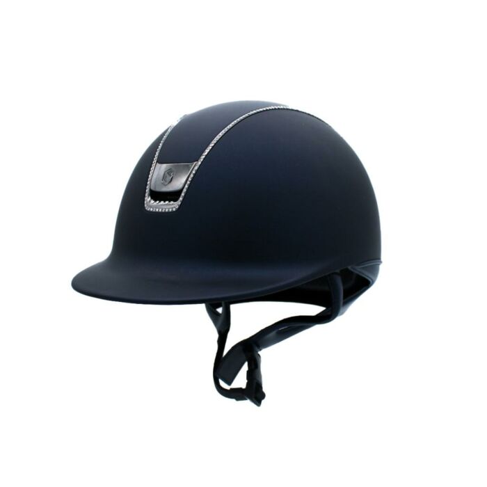 Rijhelm Samshield Shadowmatt V2 Blauw – Crystal Fabric Swarovski Full Blue – Chrome Black – Maat M