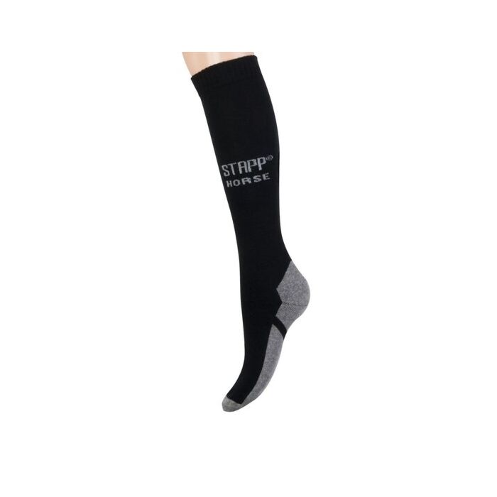Stapp Horse Sokken Design Zwart/Zilver 39-42 Stapp Horse Sokken Design Zwart/Zilver 39-42