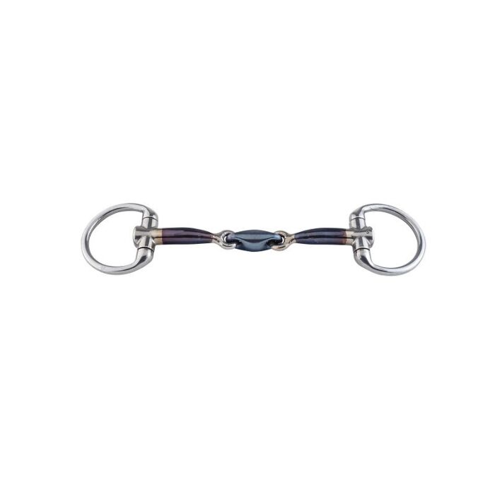 Onderlegtrens Trust Equestrian Sweet Iron Elliptisch Dubbel Gebroken 12 mm Blauw 13 cm