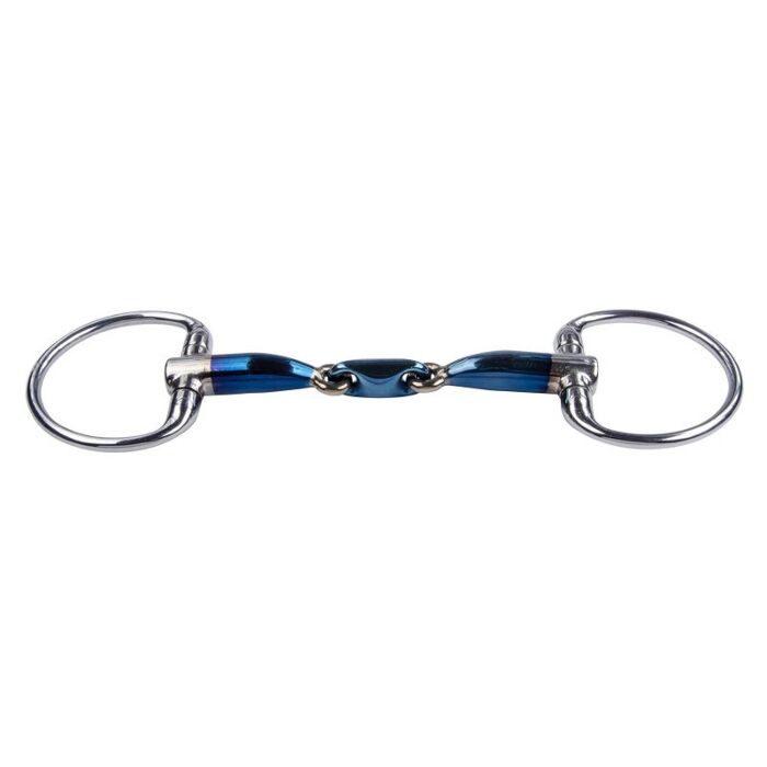 Bustrens Trust Equestrian Sweet Iron Elliptisch Dubbel Gebroken 16 mm Blauw 12.5 cm Bustrens Trust Equestrian Sweet Iron Elliptisch Dubbel Gebroken 16 mm Blauw 12.5 cm