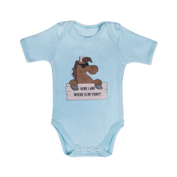 Romper QHP Bobby Baby blauw 56