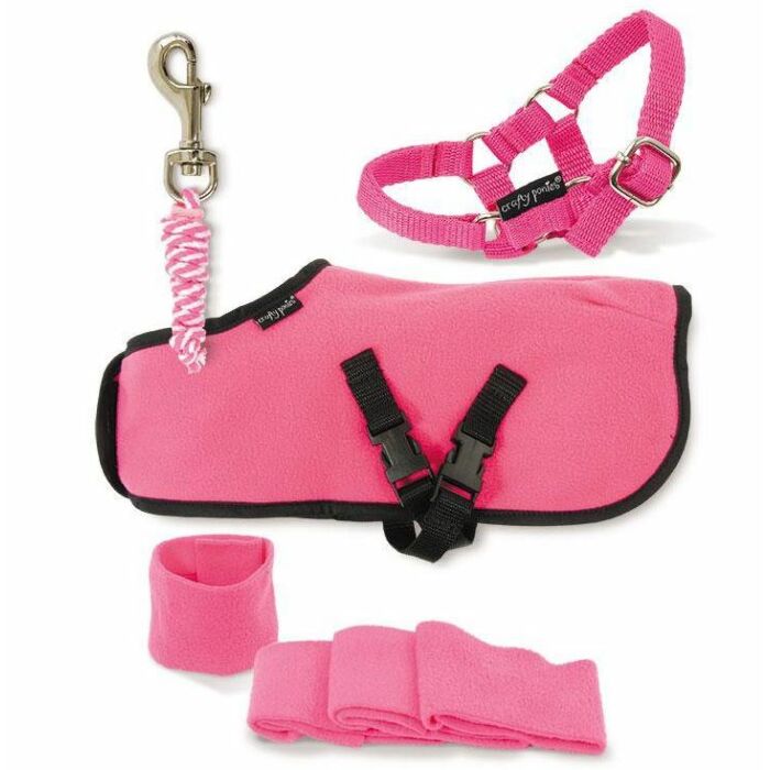Fleecedeken set Crafty Ponies Roze
