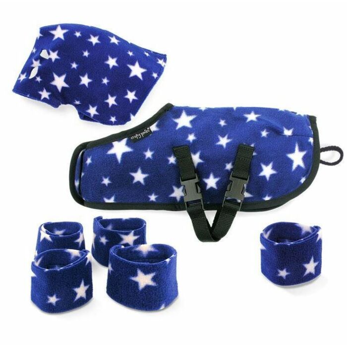 Fleecedeken set Crafty Ponies Blauw ster Fleecedeken set Crafty Ponies Blauw ster