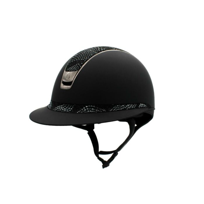 Rijhelm Samshield Miss Shield Shadowmatt V2 Zwart – Crystal Intarsia Black – Chrome Black – Maat M Rijhelm Samshield Miss Shield Shadowmatt V2 Zwart – Crystal Intarsia Black – Chrome Black – Maat M