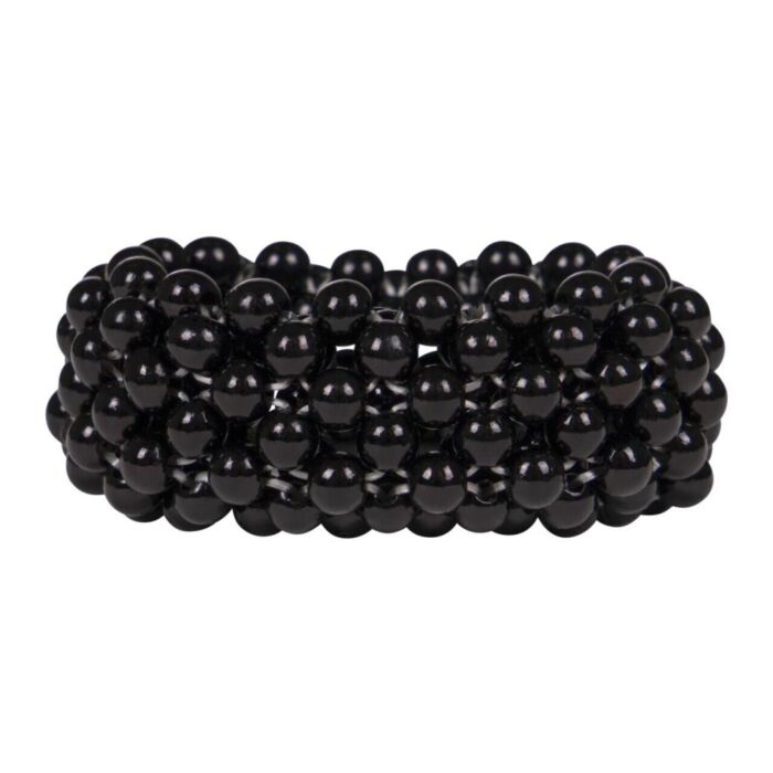 Haar Scrunchie QHP Beads Black