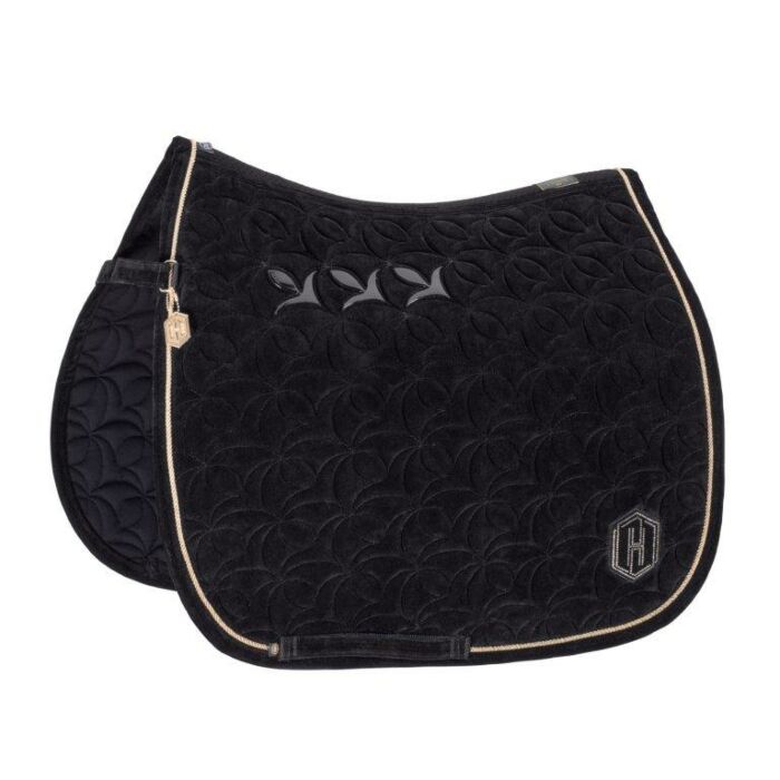 Zadeldekje dressuur Eskadron Heritage Velour Emblem Black Full Zadeldekje dressuur Eskadron Heritage Velour Emblem Black Full