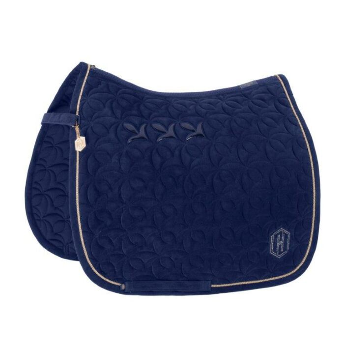 Zadeldekje dressuur Eskadron Heritage Velour Emblem True Blue