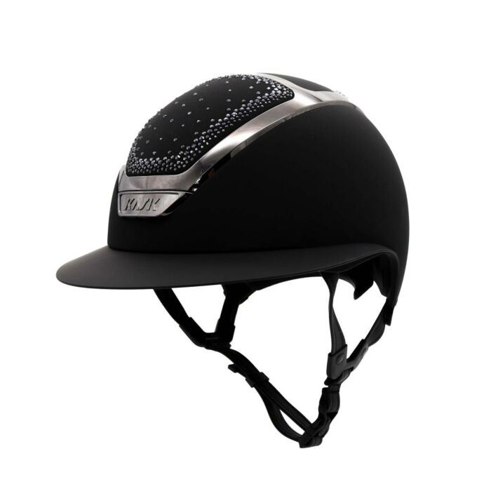 Rijhelm KASK Star Lady Chrome Black/Black/Graphite SW In-Out – Maat 57