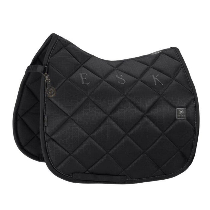 Zadeldekje dressuur Eskadron Platinum Glossy Bit Black Full