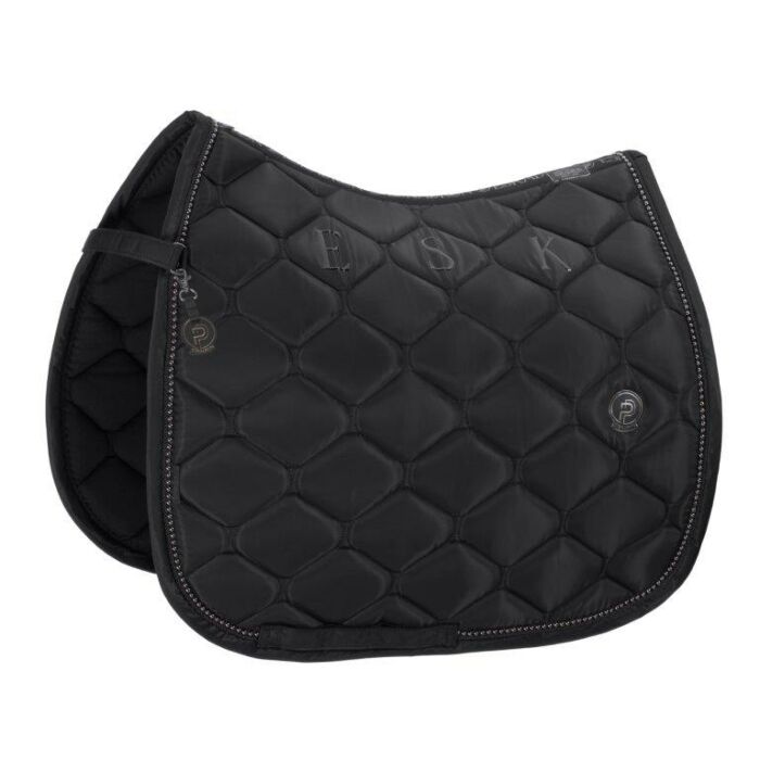 Zadeldekje dressuur Eskadron Platinum Highgloss Pearls Black Full