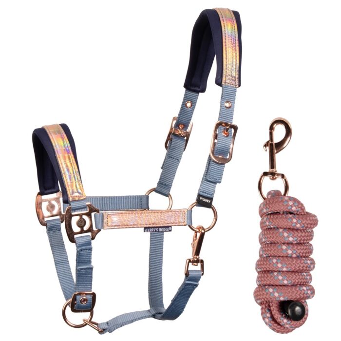 Halsterset Harry's Horse Diva Faded-Denim Shetland