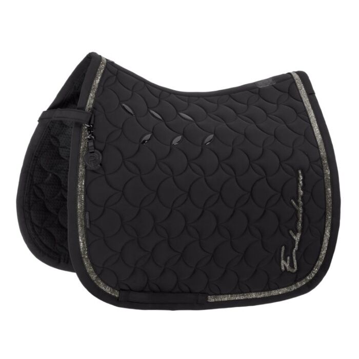 Zadeldekje dressuur Eskadron Platinum Pro Soft Glitter Black Full