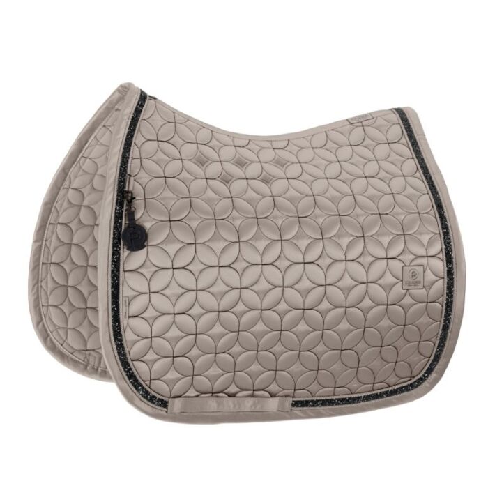 Zadeldekje dressuur Eskadron Platinum Mattgloss Contrast Jewel Pale Grey Full