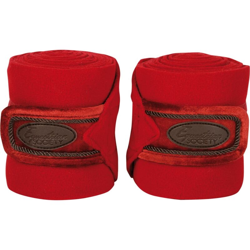 Harry's Horse Bandagen 4er Set - Elastische Arbeitsbandagen Für Pferde In Rot