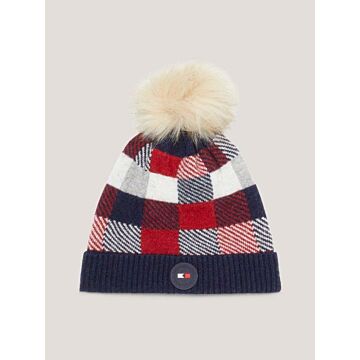 Muts Tommy Hilfiger Check Knit Pom Pom Multi