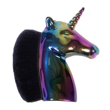 Hoofdborstel QHP Unicorn Zwart Hoofdborstel QHP Unicorn Zwart