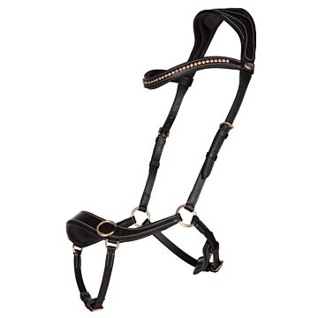 Bitloos hoofdstel QHP Anatomical Zwart Full