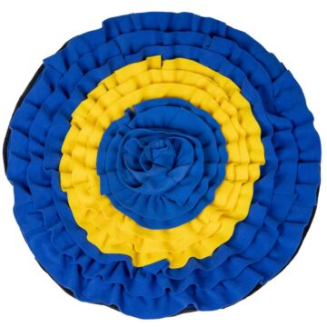 Snuffel mat voor paarden QHP Blauw/Geel