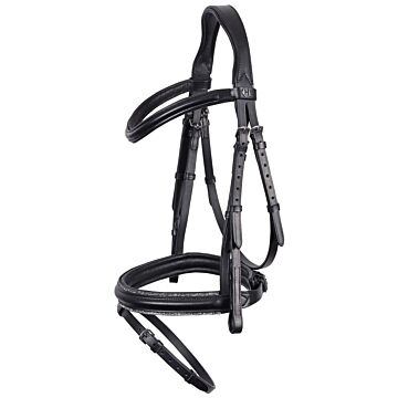 Hoofdstel Harry's Horse Sparkle leder Zwart Full