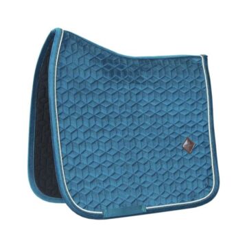 Zadeldekje Dressuur Kentucky Velvet blauw/groen Full