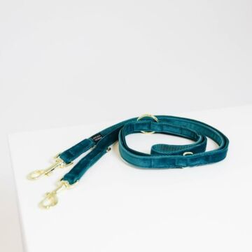 Hondenriem Kentucky Velvet blauw/groen 2 Meter