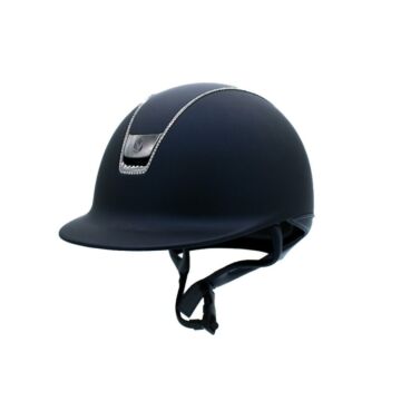 Rijhelm Samshield Shadowmatt V2 Blauw – Crystal Fabric Swarovski Full Blue – Chrome Black – Maat M