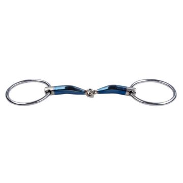 Watertrens Trust Equestrian Sweet Iron Locked Dubbel Gebroken 16 mm Blauw 13.5 cm