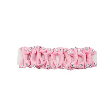 Invlechtstrikjes Horka Strass Pink