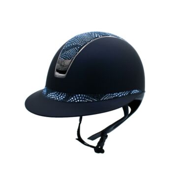 Rijhelm Samshield Miss Shield Shadowmatt V2 Matt Blue – Crystal Intarsia Blue – Chrome Black – Maat M