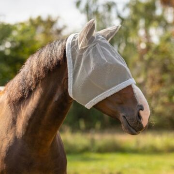 Vliegenmasker QHP met oren Grijs Mini Shetland