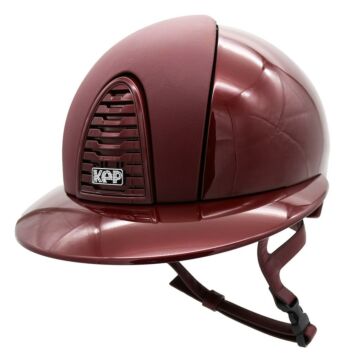 Rijhelm KEP Italia Cromo 2.0 Polo Metal Bordeaux met Burgundy Leather Front, Bordeaux Kinband en Cristalli Logo – Maat M 