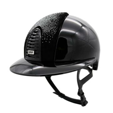 Rijhelm KEP Italia Cromo 2.0 Polo Polish Zwart met Zwart Suède & Shaded Zilver Voorzijde – Maat M 
