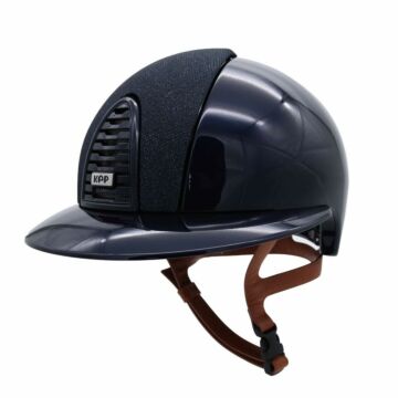 Rijhelm KEP Italia Cromo 2.0 Polo Polish Blauw met Luminor Blauwe Voorzijde en Beige Kinband – Maat M