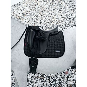 Zadeldekje dressuur LeMieux Aspen Houndstooth Black L