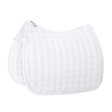 Zadeldekje dressuur Eskadron Classic Sport Cotton Glitter White Full