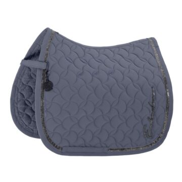 Zadeldekje dressuur Eskadron Platinum Pro Soft Glitter Slate Blue Full
