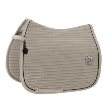 Zadeldekje dressuur Eskadron Platinum Velvet Crystal Pale Grey Full